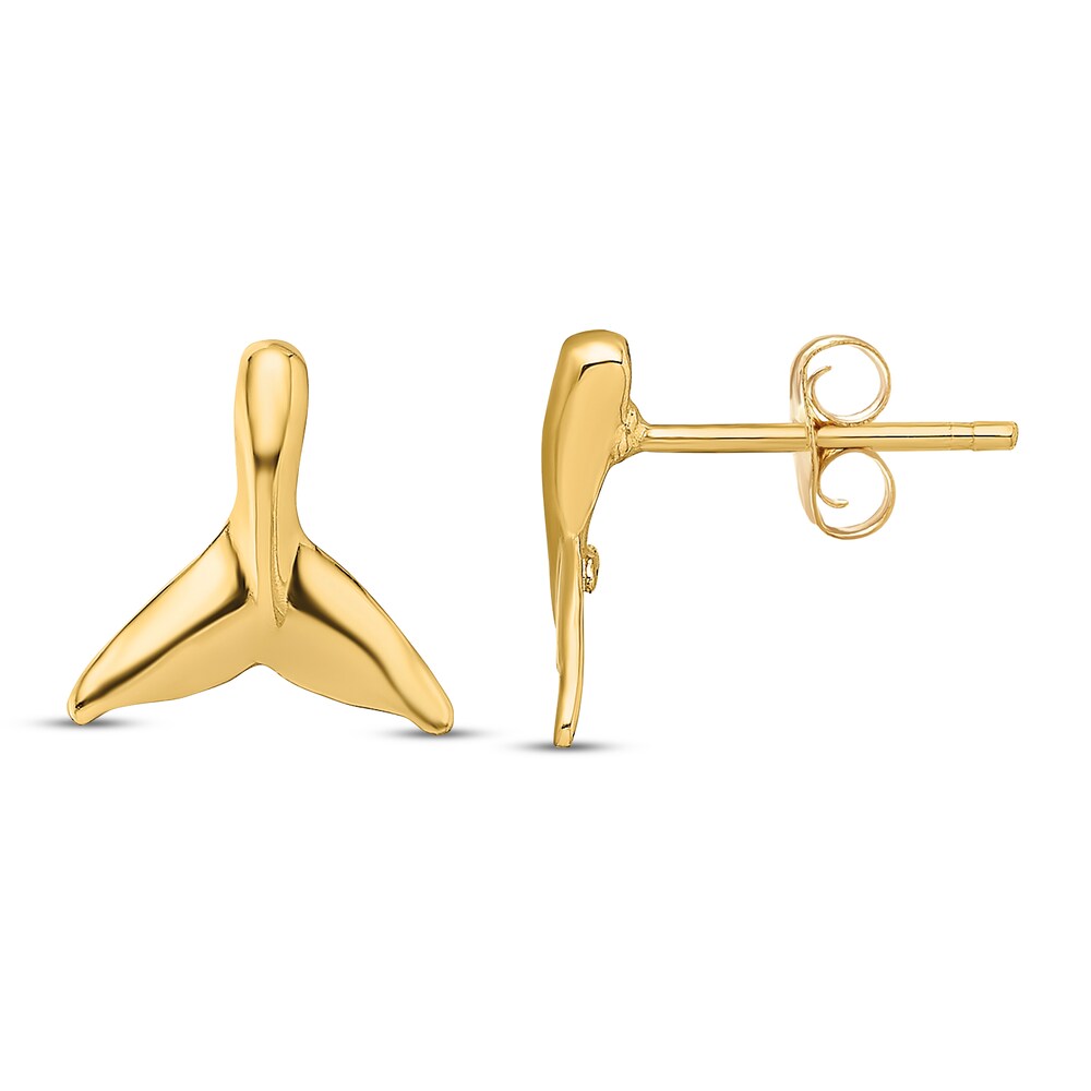 Mini Whale Tail Stud Earrings 14K Yellow Gold Gy5E5zK6 Mini Whale Tail Stud Earrings 14K Yellow Gold Gy5E5zK6