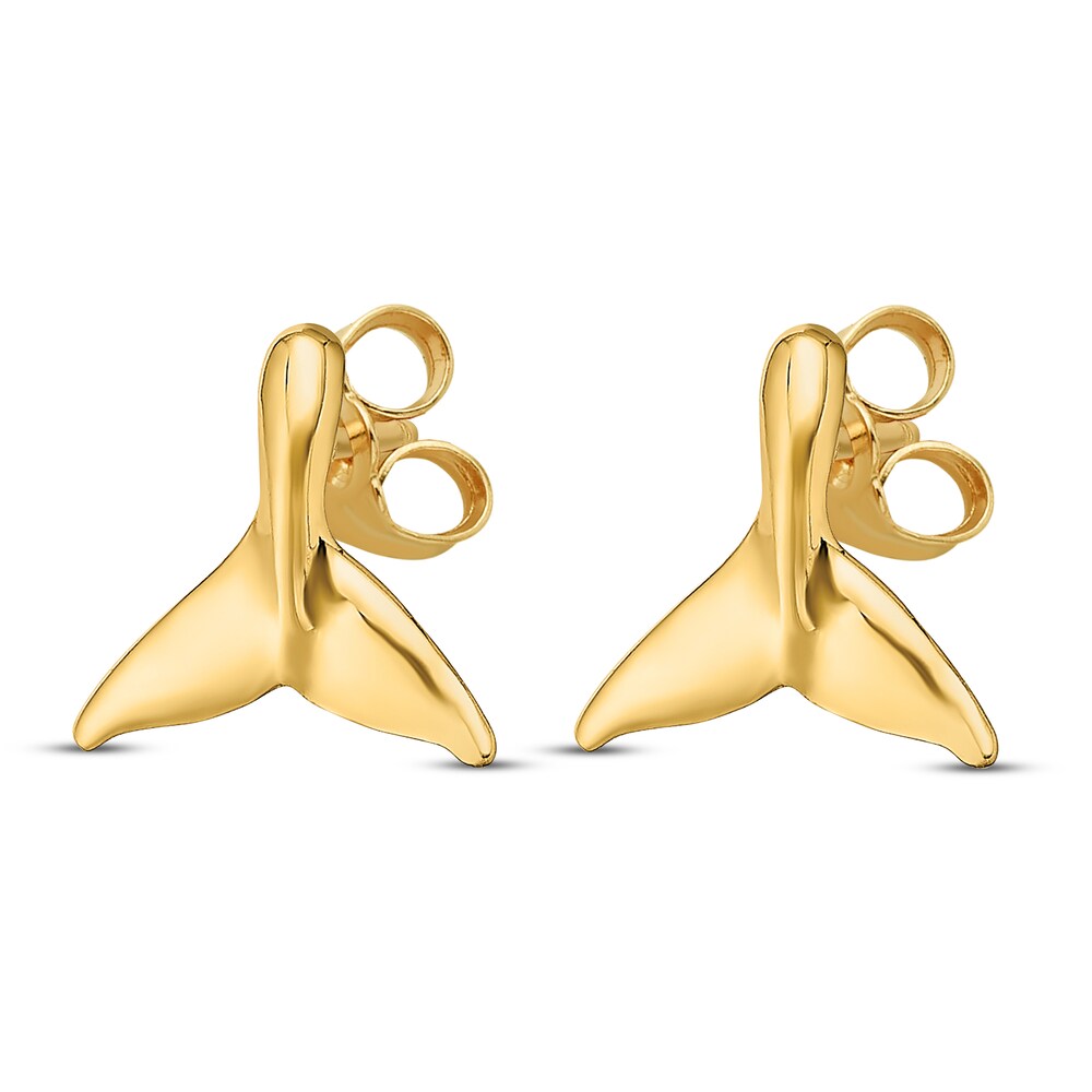 Mini Whale Tail Stud Earrings 14K Yellow Gold Gy5E5zK6 Mini Whale Tail Stud Earrings 14K Yellow Gold Gy5E5zK6