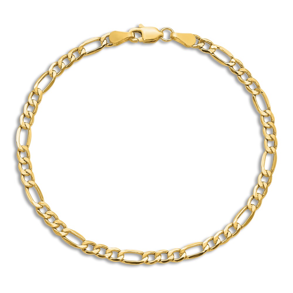 Figaro Chain Anklet 14K Yellow Gold 9\" H2oBwF0N Figaro Chain Anklet 14K Yellow Gold 9\" H2oBwF0N
