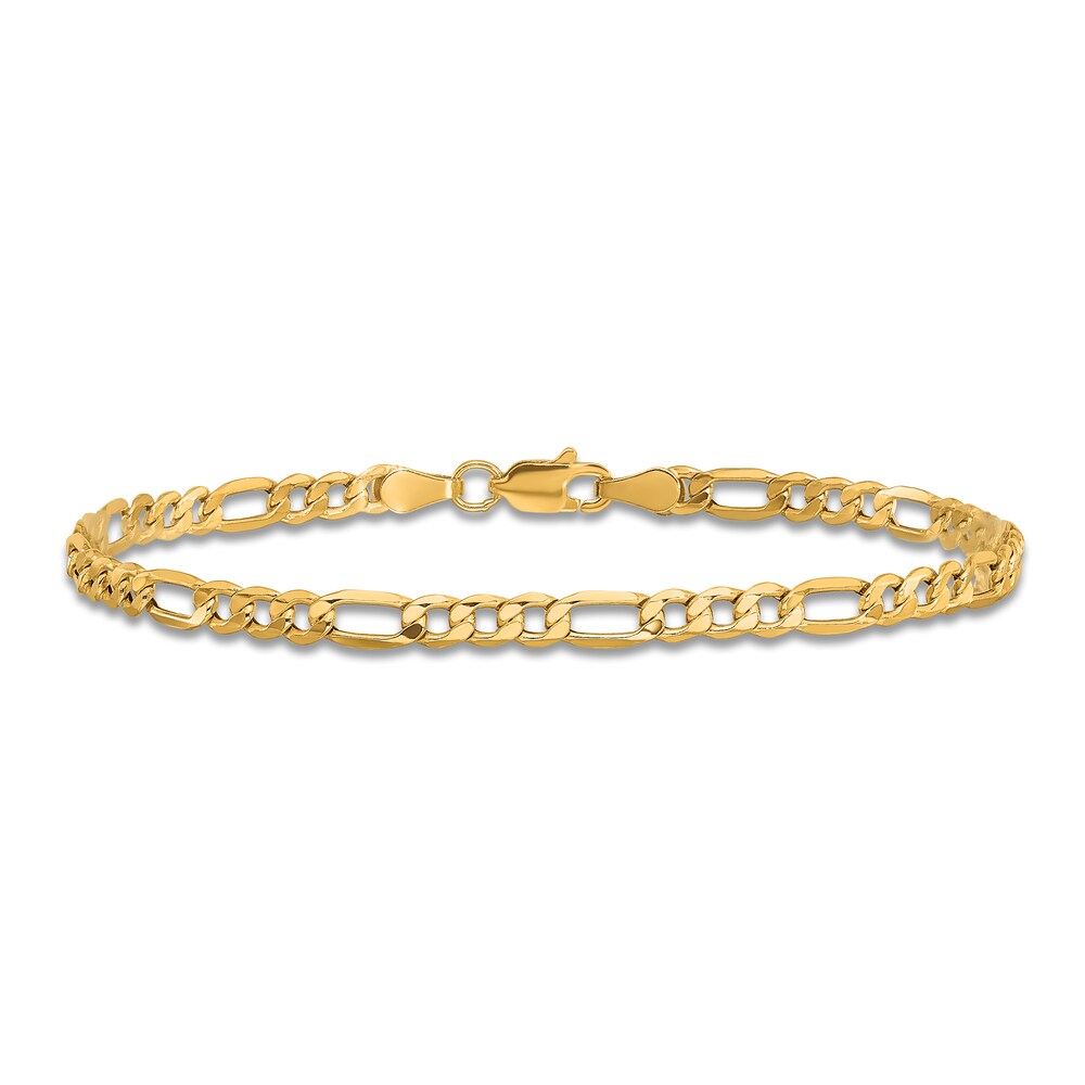 Figaro Chain Anklet 14K Yellow Gold 9\" H2oBwF0N Figaro Chain Anklet 14K Yellow Gold 9\" H2oBwF0N
