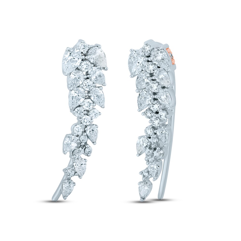 Pnina Tornai Diamond Ear Climber Earrings 1-1/2 ct tw Round/Pear-shaped 14K White Gold H2pbpbvI Pnina Tornai Diamond Ear Climber Earrings 1-1/2 ct tw Round/Pear-shaped 14K White Gold H2pbpbvI