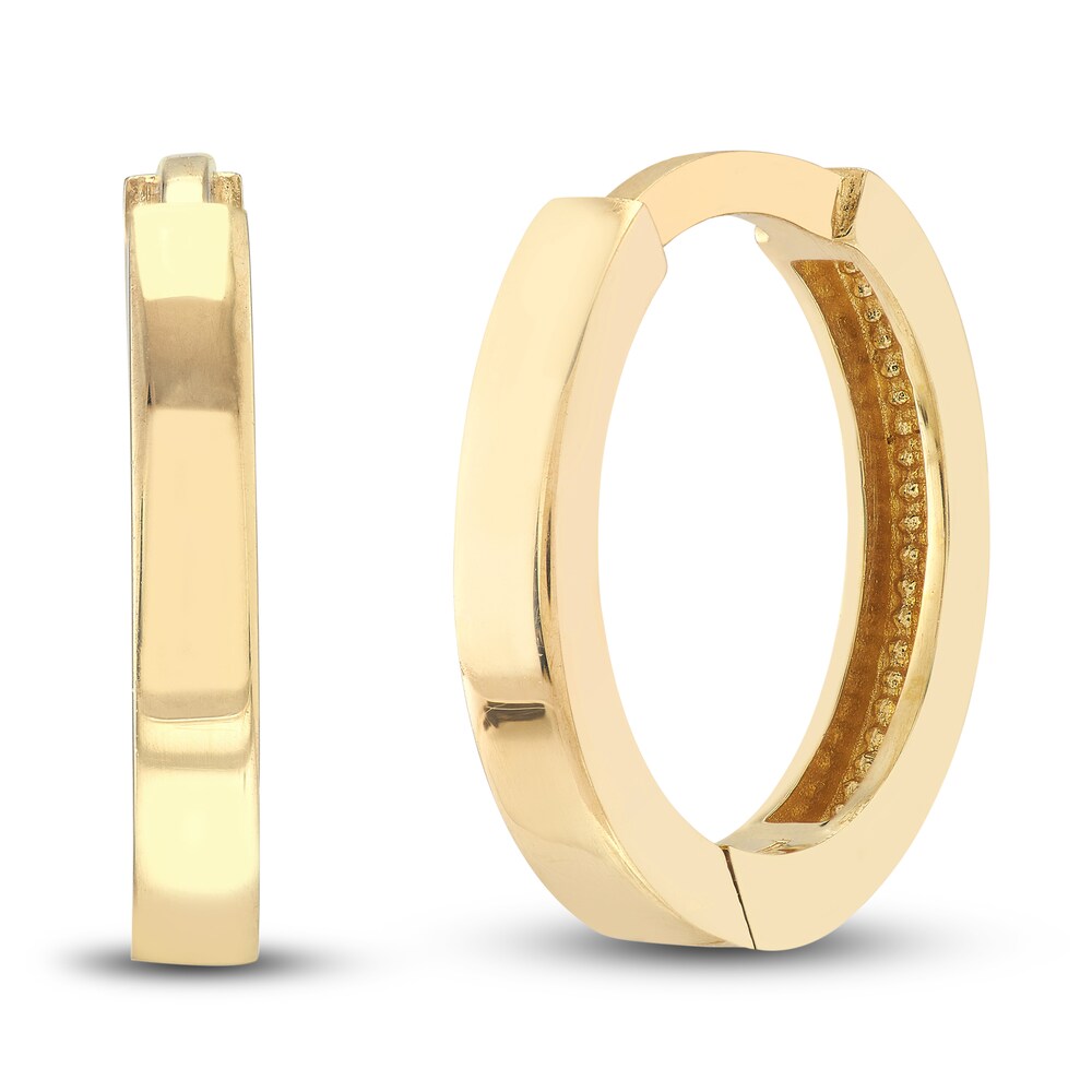 Polished Square Huggie Earrings 14K Yellow Gold 12.35mm H5WpdYCc Polished Square Huggie Earrings 14K Yellow Gold 12.35mm H5WpdYCc