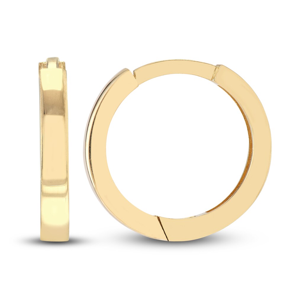 Polished Square Huggie Earrings 14K Yellow Gold 12.35mm H5WpdYCc Polished Square Huggie Earrings 14K Yellow Gold 12.35mm H5WpdYCc