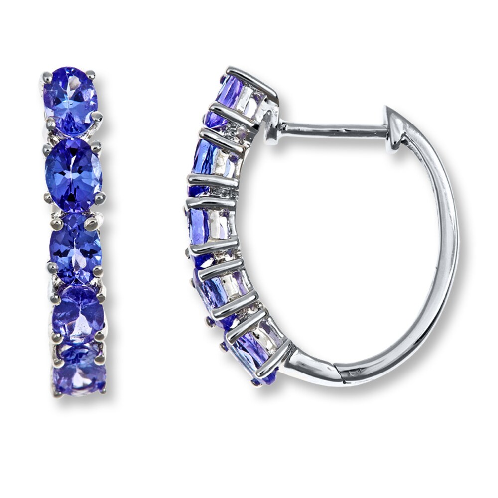Tanzanite Hoop Earrings Oval-cut Sterling Silver HDBWrgwX Tanzanite Hoop Earrings Oval-cut Sterling Silver HDBWrgwX