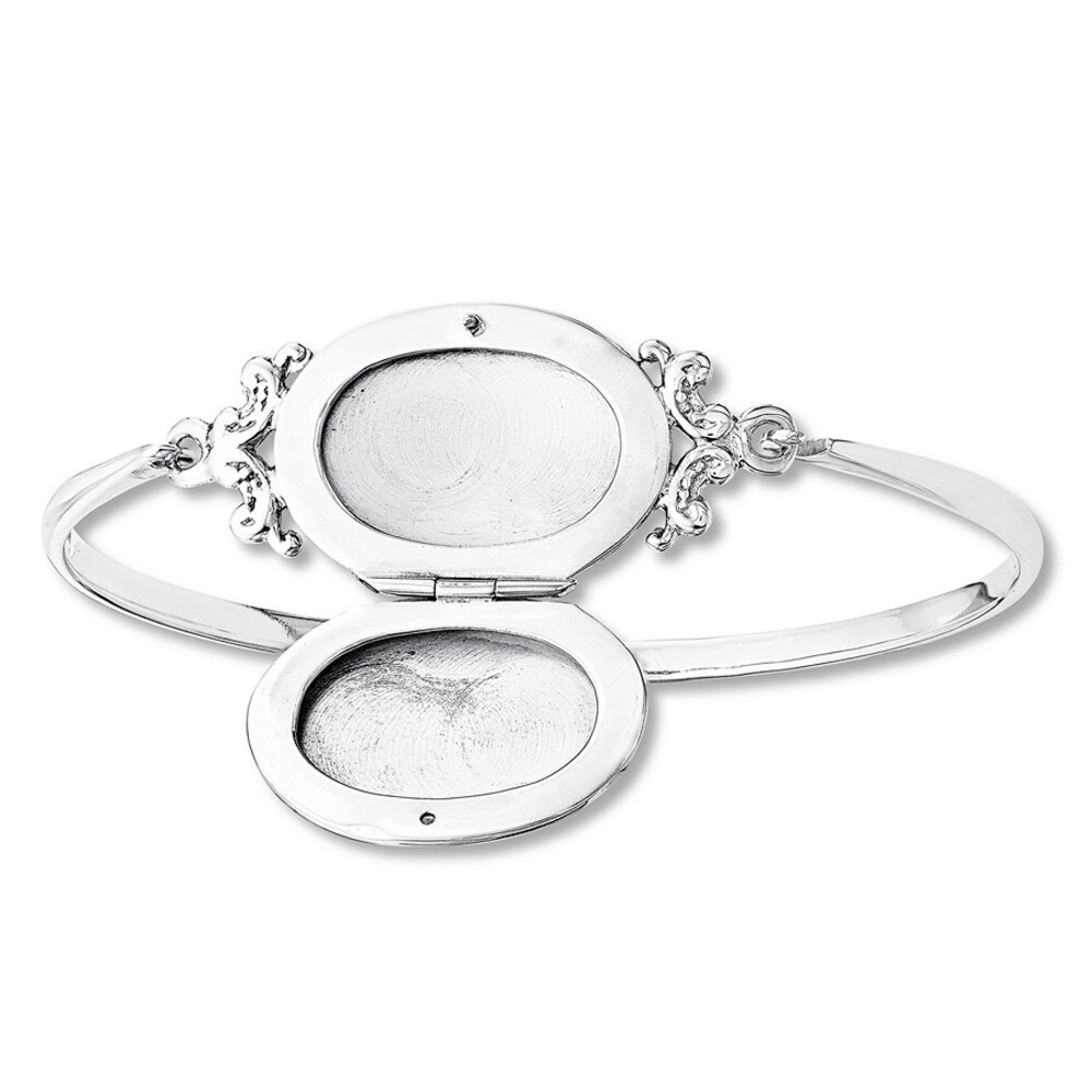 Locket Bangle Sterling Silver HKgtrMyc Locket Bangle Sterling Silver HKgtrMyc