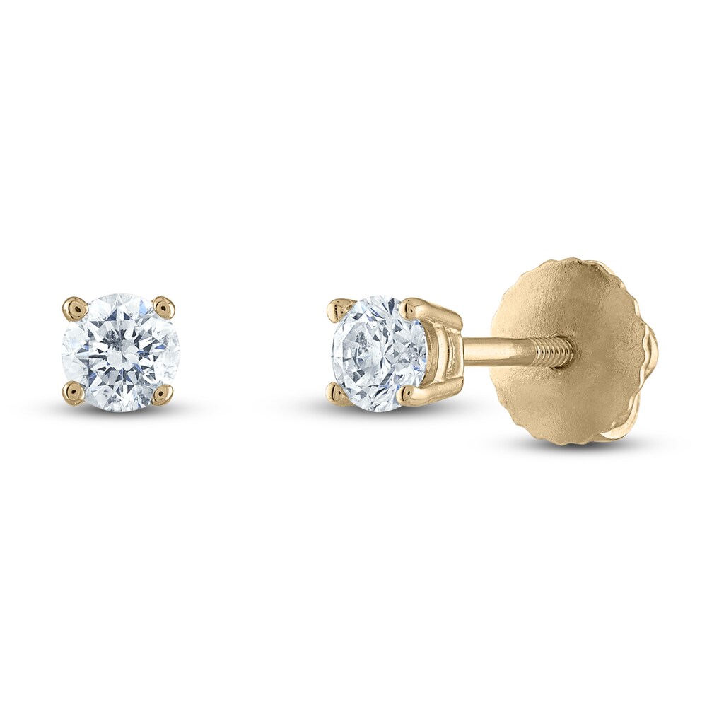 Certified Diamond Solitaire Stud Earrings 1/10 ct tw Round 14K Yellow Gold (I1/I) HXhirg1d Certified Diamond Solitaire Stud Earrings 1/10 ct tw Round 14K Yellow Gold (I1/I) HXhirg1d