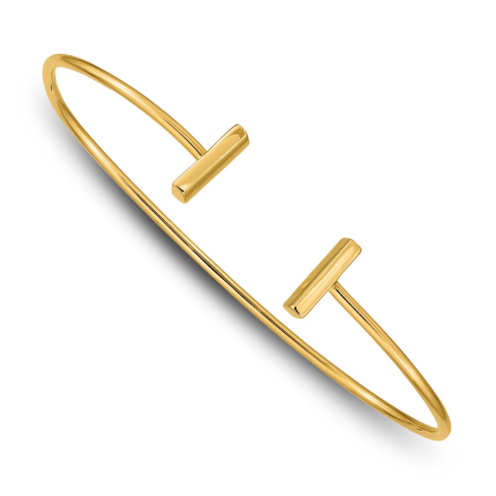 Flexible Bar Bangle Bracelet 14K Yellow Gold 7" HeujfQ8o Flexible Bar Bangle Bracelet 14K Yellow Gold 7" HeujfQ8o