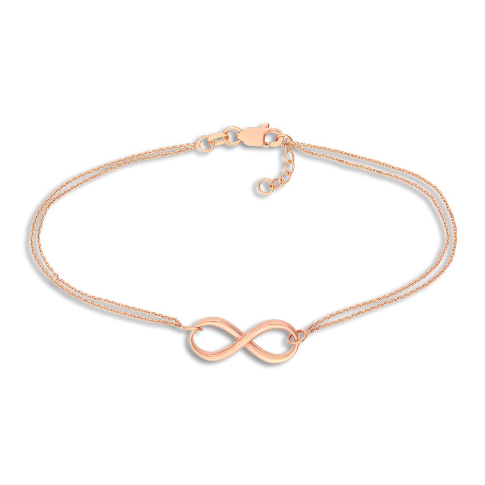 Infinity Bracelet 14K Rose Gold HiMUsSQH Infinity Bracelet 14K Rose Gold HiMUsSQH