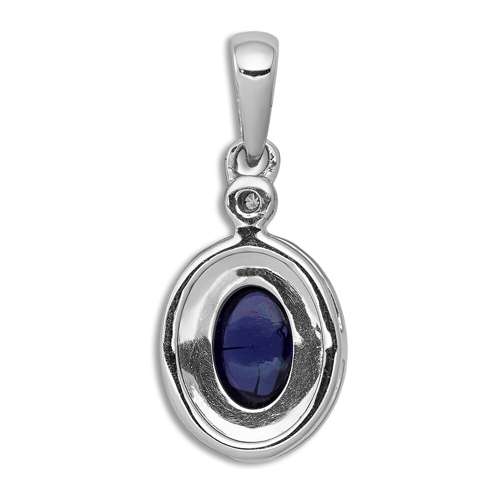 Natural Blue Sapphire Charm 1/10 ct tw Diamonds 14K White Gold HoXkhM7g Natural Blue Sapphire Charm 1/10 ct tw Diamonds 14K White Gold HoXkhM7g