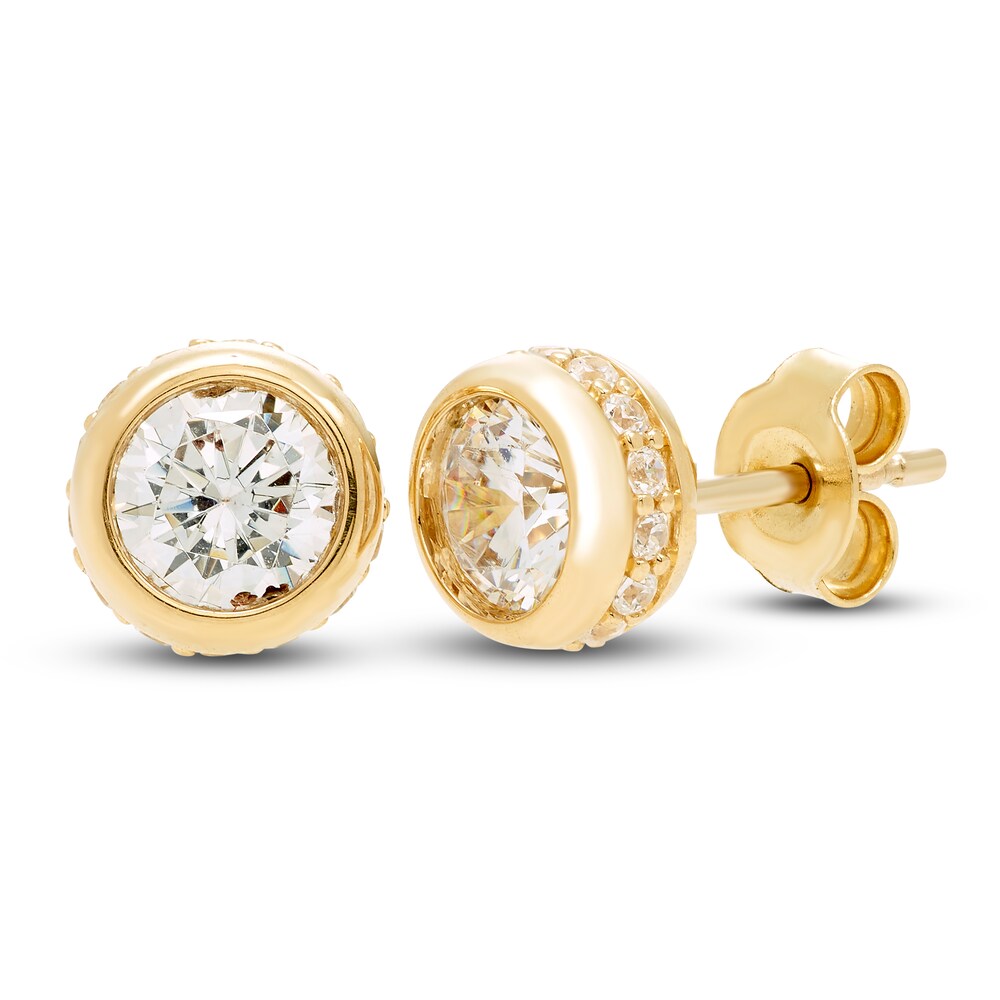 Hearts Desire Diamond Earrings 1-1/2 ct tw Round 18K Yellow Gold I4T3wRWJ Hearts Desire Diamond Earrings 1-1/2 ct tw Round 18K Yellow Gold I4T3wRWJ
