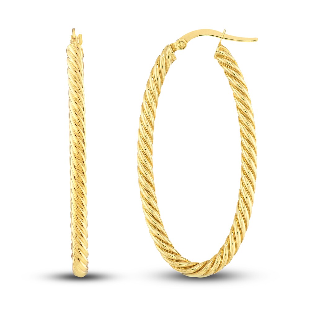 Twisted Oval Hoop Earrings 14K Yellow Gold 22mm IkdLjDPX Twisted Oval Hoop Earrings 14K Yellow Gold 22mm IkdLjDPX