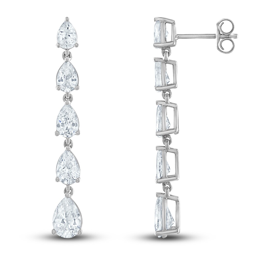 Vera Wang WISH Lab-Created Diamond Dangle Earrings 3-1/2 ct tw Pear 14K White Gold IwZLMoPN Vera Wang WISH Lab-Created Diamond Dangle Earrings 3-1/2 ct tw Pear 14K White Gold IwZLMoPN