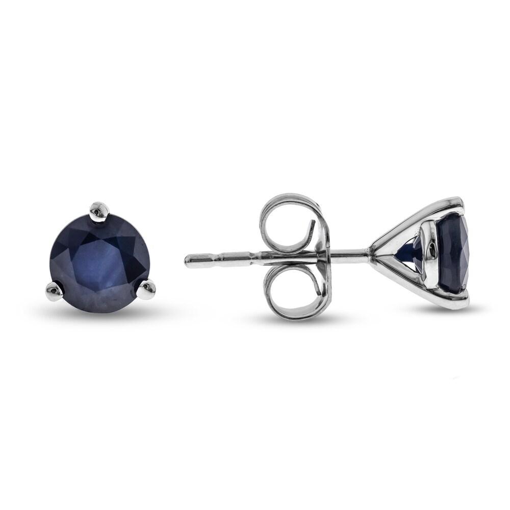 Natural Blue Sapphire Martini Stud Earrings 14K White Gold J1k1kGPR Natural Blue Sapphire Martini Stud Earrings 14K White Gold J1k1kGPR