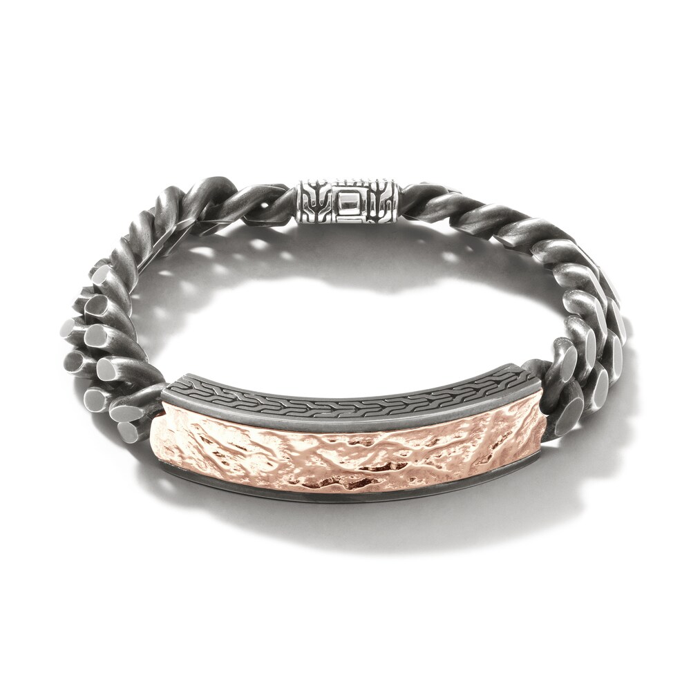 John Hardy Curb ID Bracelet Bronze/Sterling Silver - Extra Large J2IC2VcK John Hardy Curb ID Bracelet Bronze/Sterling Silver - Extra Large J2IC2VcK