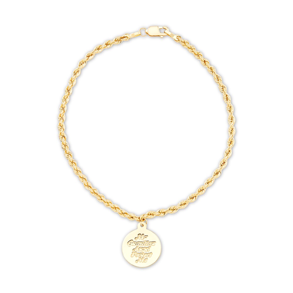 Angel Raphael Rope Bracelet 10K Yellow Gold JJB1Vx7A Angel Raphael Rope Bracelet 10K Yellow Gold JJB1Vx7A