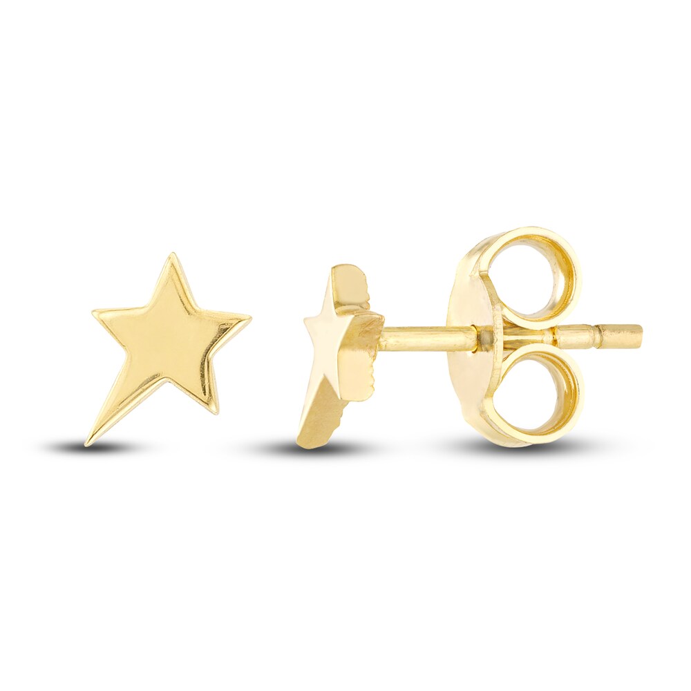 Star Stud Earrings 14K Yellow Gold JPaxE5xD Star Stud Earrings 14K Yellow Gold JPaxE5xD