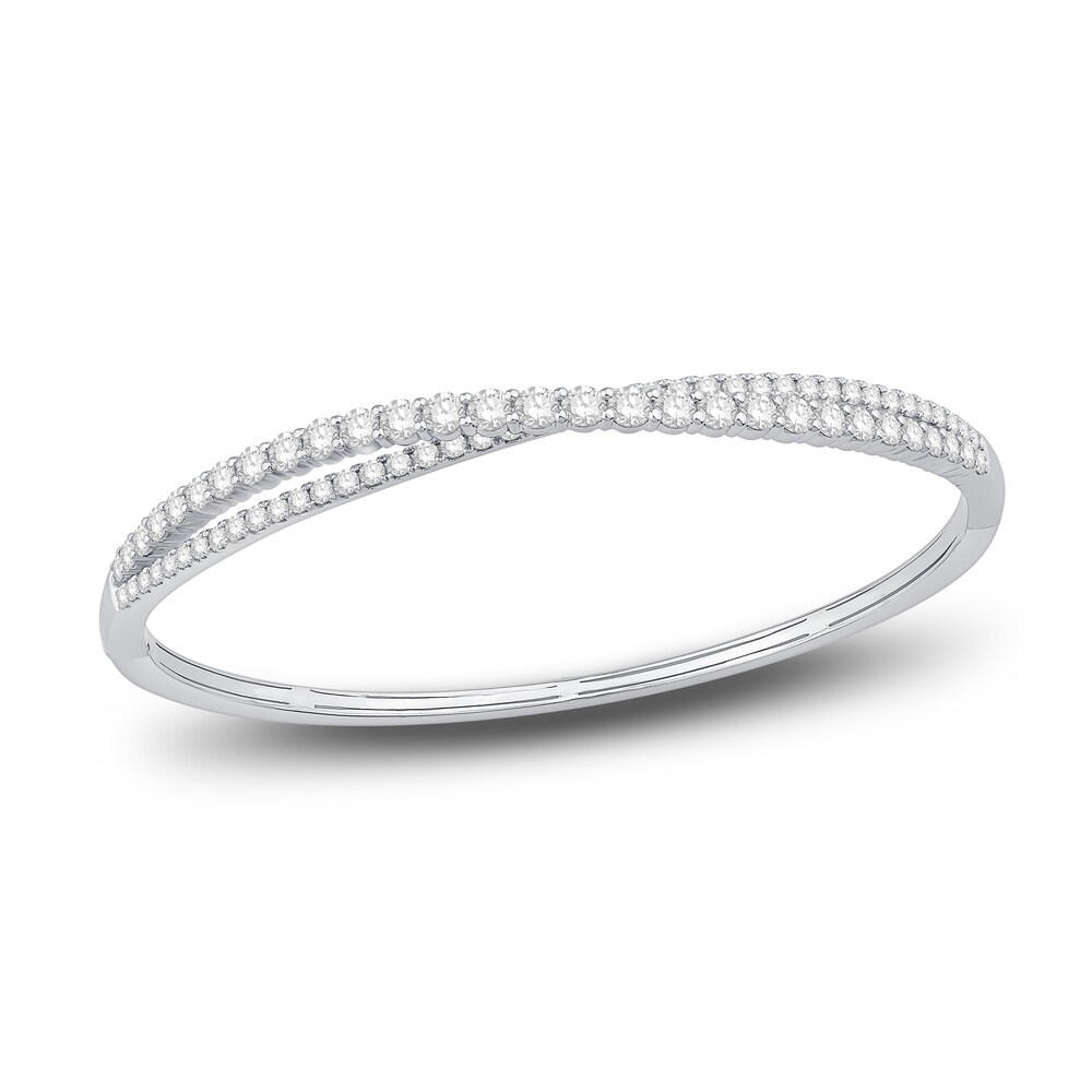 Diamond Twisted Bangle Bracelet 3 ct tw Round 14K White Gold JQLouZO8 Diamond Twisted Bangle Bracelet 3 ct tw Round 14K White Gold JQLouZO8