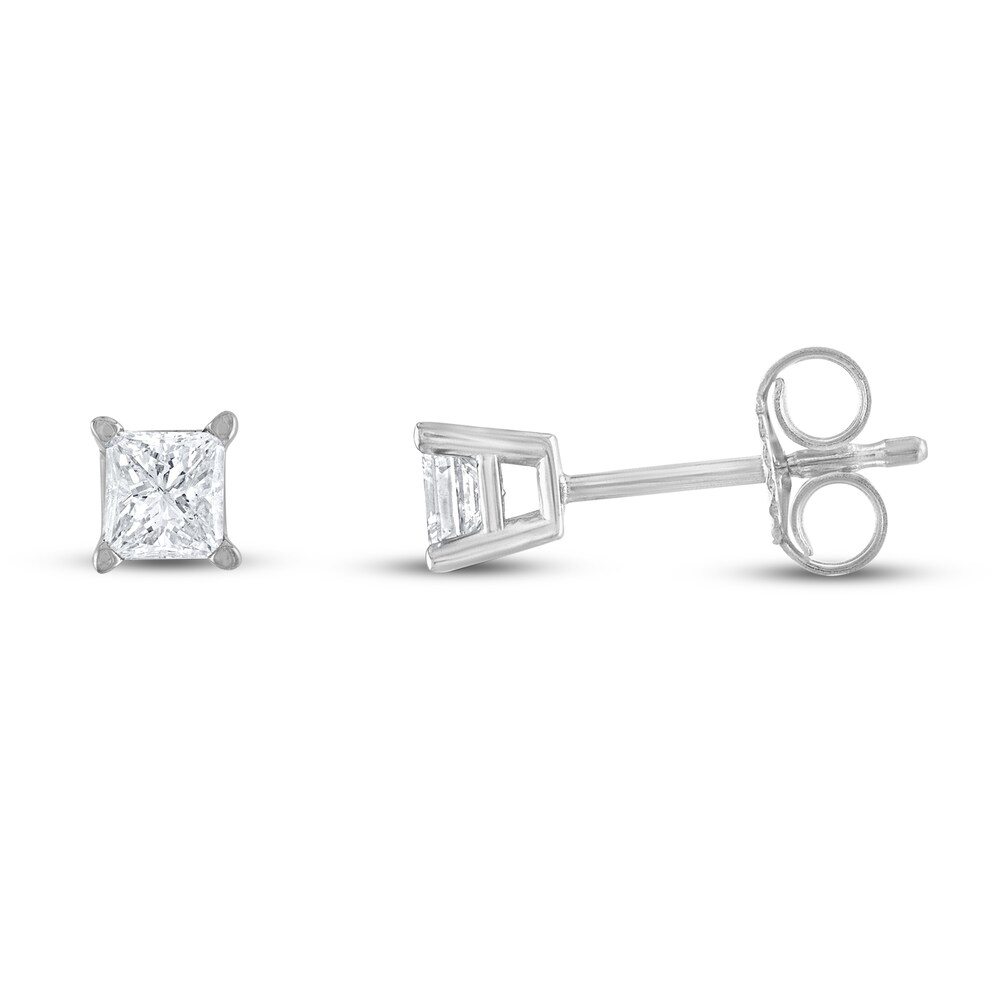 Diamond Solitaire Earrings 1/3 ct tw Princess-Cut 14K White Gold (I2/I) JTGgeHjK Diamond Solitaire Earrings 1/3 ct tw Princess-Cut 14K White Gold (I2/I) JTGgeHjK