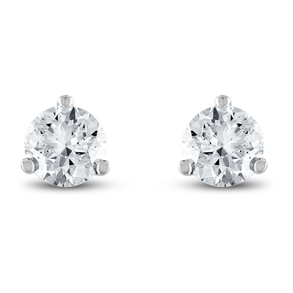 Certified Diamond Solitaire Earrings 3/4 ct tw Round 18K White Gold (SI2/I) JZQYXfiw Certified Diamond Solitaire Earrings 3/4 ct tw Round 18K White Gold (SI2/I) JZQYXfiw