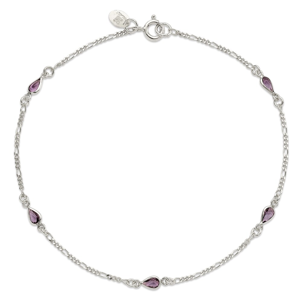 Amethyst Anklet Sterling Silver 9 Length JaWVE3eD Amethyst Anklet Sterling Silver 9 Length JaWVE3eD