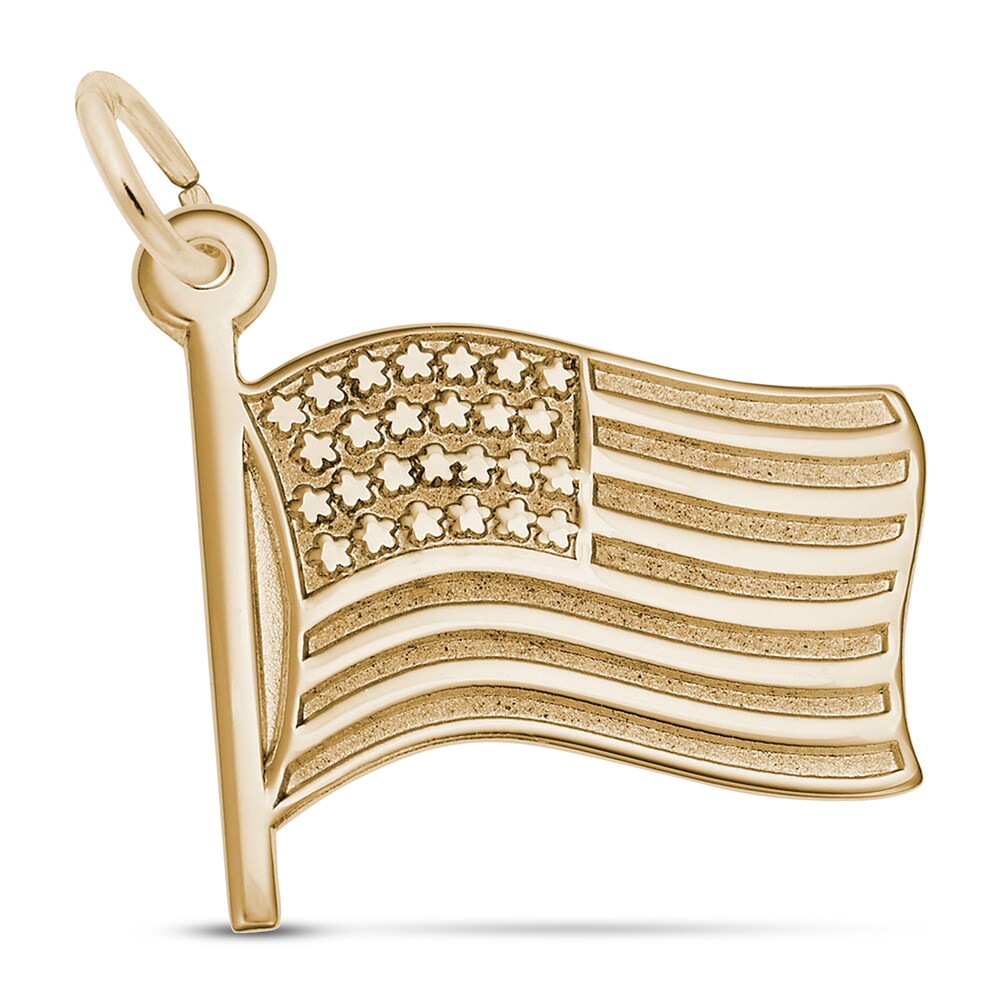 USA Flag Charm 14K Yellow gold JbERxtLn USA Flag Charm 14K Yellow gold JbERxtLn