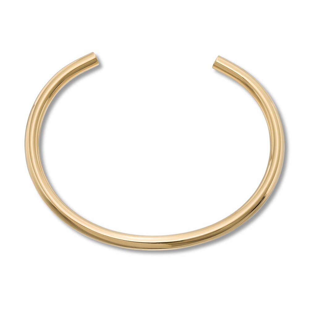 Stella Valle Letter O Bangle Bracelet 18K Gold-Plated Brass JcA638yT Stella Valle Letter O Bangle Bracelet 18K Gold-Plated Brass JcA638yT