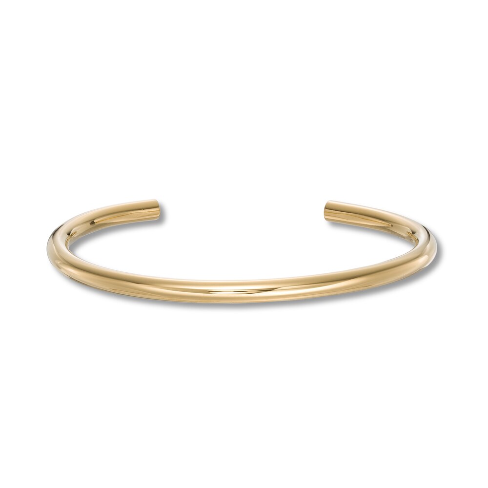 Stella Valle Letter O Bangle Bracelet 18K Gold-Plated Brass JcA638yT Stella Valle Letter O Bangle Bracelet 18K Gold-Plated Brass JcA638yT