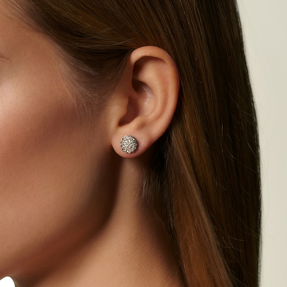 John Hardy Classic Chain Diamond Stud Earrings 1/3 ct tw Sterling Silver JorsLK8D John Hardy Classic Chain Diamond Stud Earrings 1/3 ct tw Sterling Silver JorsLK8D