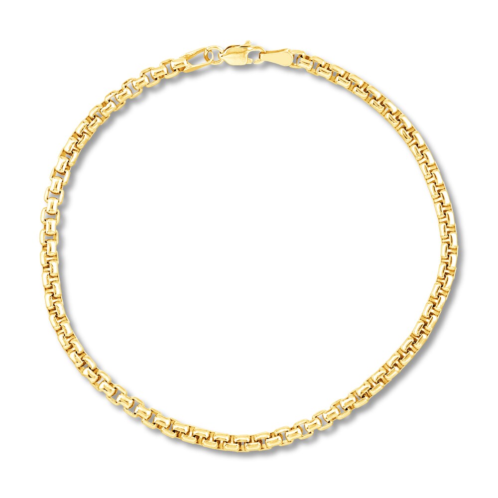 Box Chain Bracelet 14K Yellow Gold 8.5" Jq9H3c9u