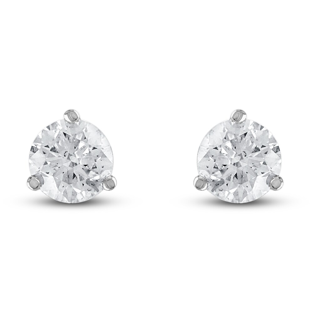 Certified Diamond Solitaire Earrings 1/4 ct tw Round 18K White Gold (SI2/I) KCa778Vs Certified Diamond Solitaire Earrings 1/4 ct tw Round 18K White Gold (SI2/I) KCa778Vs