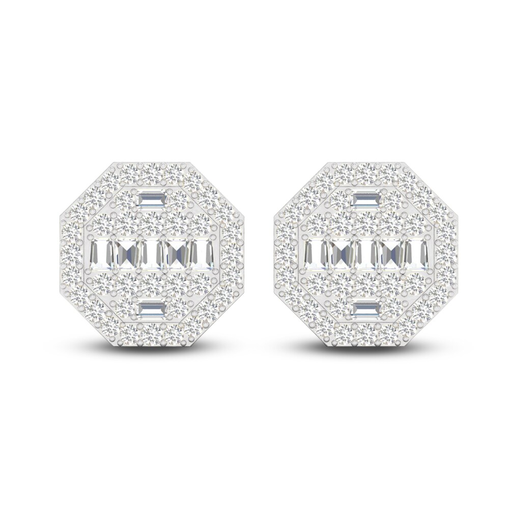 Men's Diamond Earrings 1/2 ct tw Round/Baguette 10K Yellow Gold KJPMCa4X Men's Diamond Earrings 1/2 ct tw Round/Baguette 10K Yellow Gold KJPMCa4X