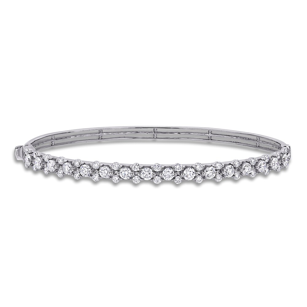 Diamond Bangle Bracelet 1-7/8 ct tw Round 14K White Gold 7" KNLfZQhI Diamond Bangle Bracelet 1-7/8 ct tw Round 14K White Gold 7" KNLfZQhI