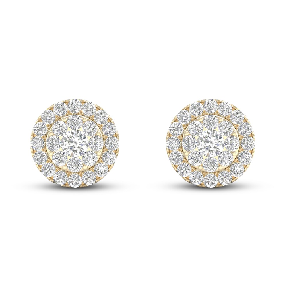 Diamond Stud Earrings 1/2 ct tw Round 10K Yellow Gold KX5LbFvu Diamond Stud Earrings 1/2 ct tw Round 10K Yellow Gold KX5LbFvu