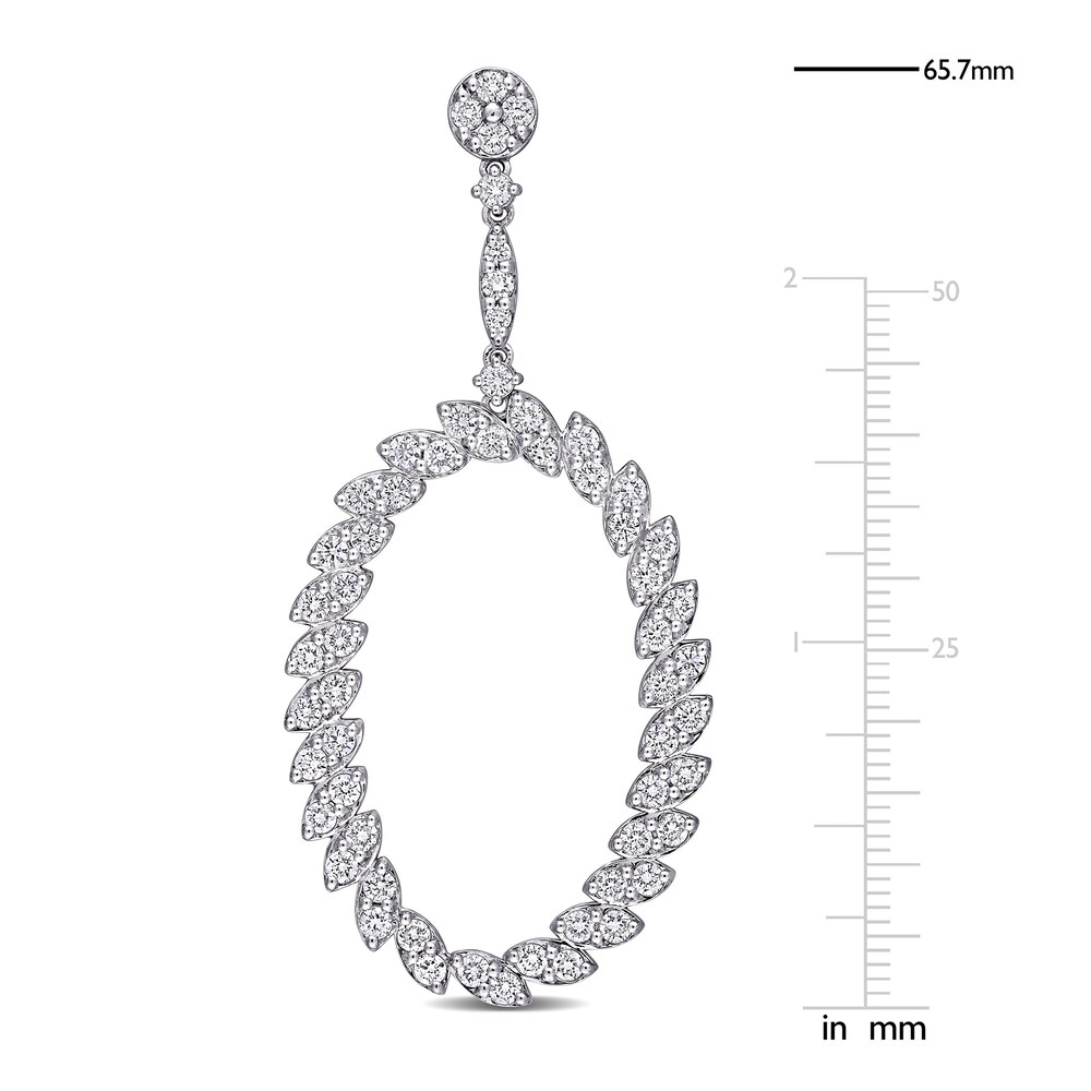 Diamond Earrings 5-1/4 ct tw Round 14K White Gold KkVhLlQ8 Diamond Earrings 5-1/4 ct tw Round 14K White Gold KkVhLlQ8