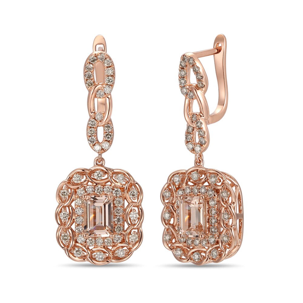 Le Vian Creme Brulee Morganite Earrings 1-1/6 ct tw Diamonds 14K Strawberry Gold KxbXT3OS Le Vian Creme Brulee Morganite Earrings 1-1/6 ct tw Diamonds 14K Strawberry Gold KxbXT3OS