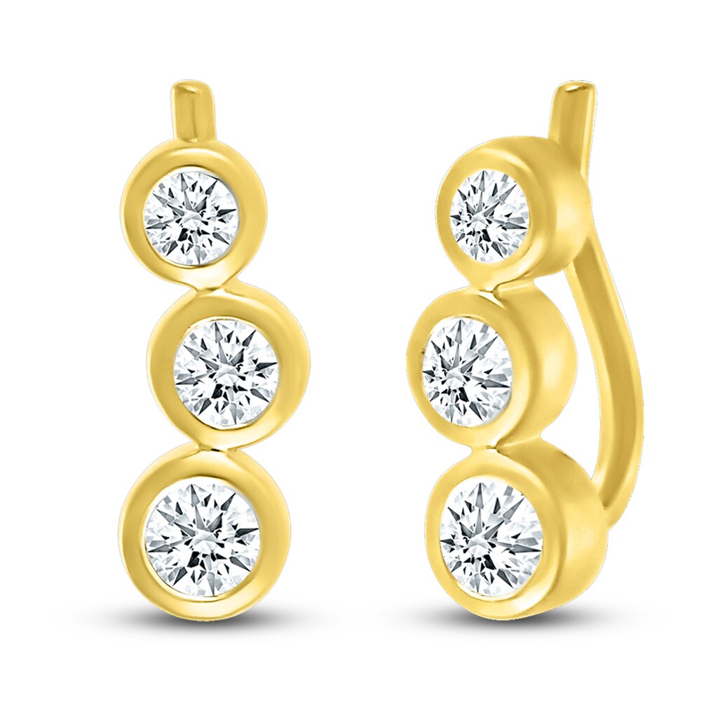 Diamond Climber Earrings 1/4 ct tw Round 10K Yellow Gold L0r78LpK Diamond Climber Earrings 1/4 ct tw Round 10K Yellow Gold L0r78LpK