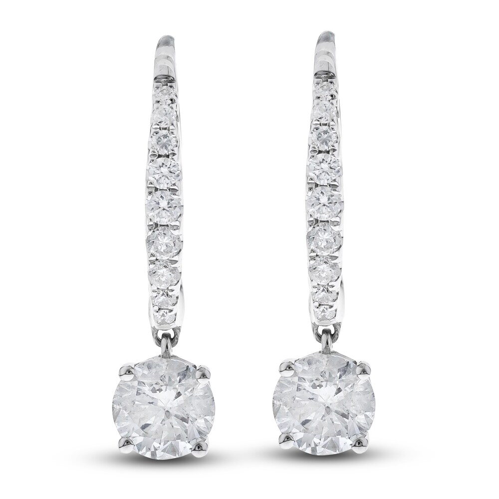 Diamond Earrings 1 ct tw Round 14K White Gold L3ebHwSq Diamond Earrings 1 ct tw Round 14K White Gold L3ebHwSq