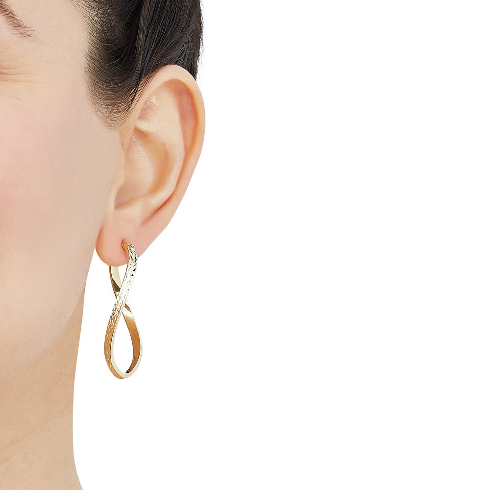 Dangle Hoop Earrings 10K Yellow Gold L5hZmf36 Dangle Hoop Earrings 10K Yellow Gold L5hZmf36
