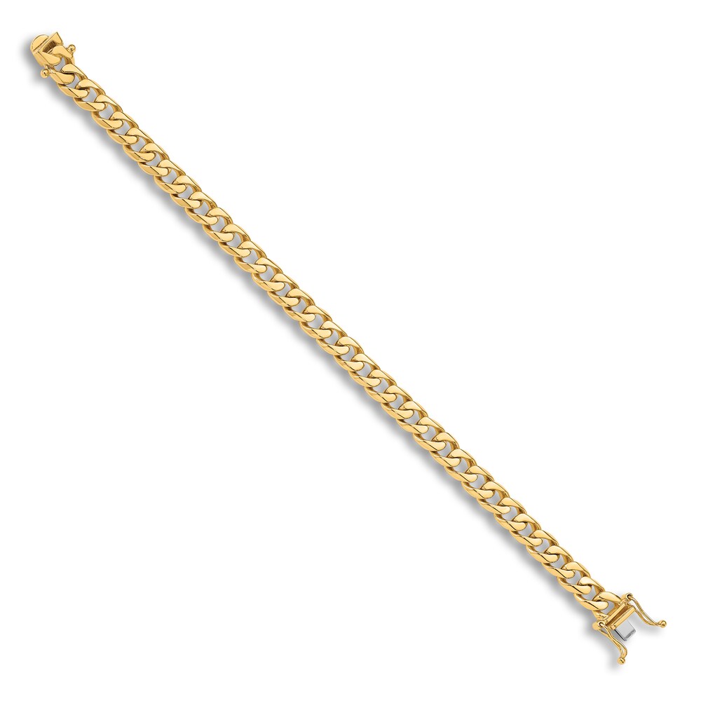 Men\'s Curb Chain Bracelet 14K Yellow Gold 8.0\" 7.5mm L5sEmWql Men\'s Curb Chain Bracelet 14K Yellow Gold 8.0\" 7.5mm L5sEmWql
