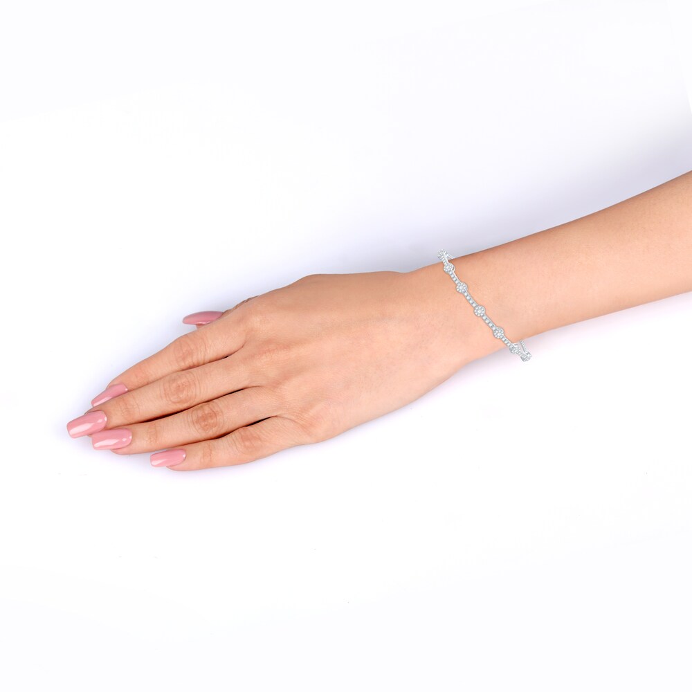 Diamond Bolo Bracelet 1-1/2 ct tw Round 14K White Gold LYAsgN3F Diamond Bolo Bracelet 1-1/2 ct tw Round 14K White Gold LYAsgN3F