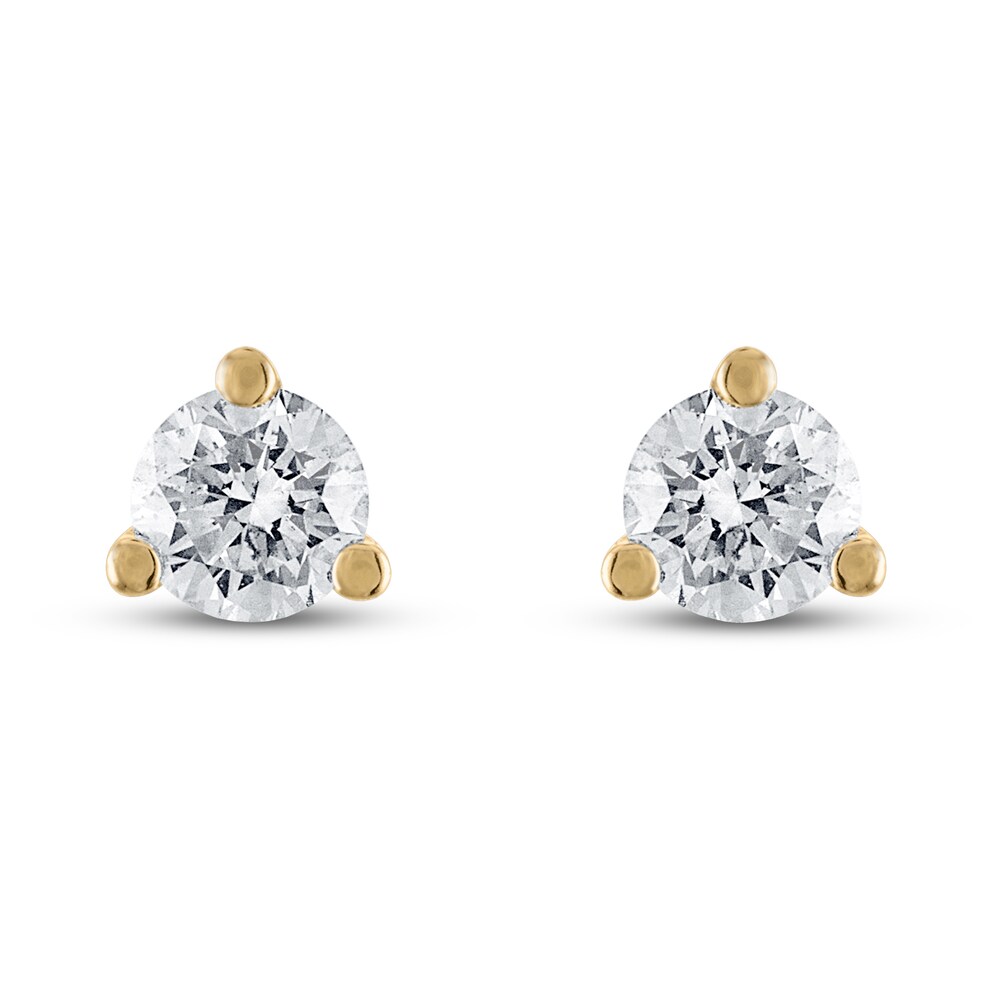 Certified Diamond Solitaire Earrings 1/2 ct tw Round 18K Yellow Gold (SI2/I) LYhLixrx Certified Diamond Solitaire Earrings 1/2 ct tw Round 18K Yellow Gold (SI2/I) LYhLixrx