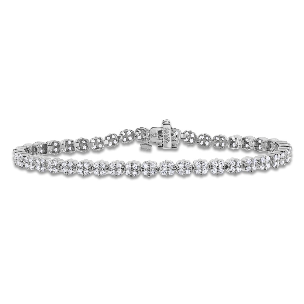 Diamond Bracelet 3 ct tw Round 14K White Gold 7" LbzixGxP Diamond Bracelet 3 ct tw Round 14K White Gold 7" LbzixGxP
