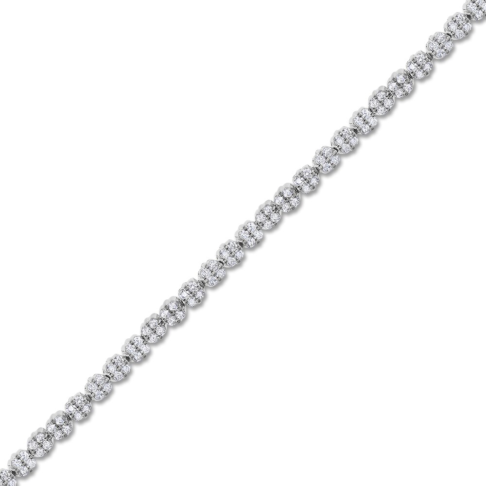 Diamond Bracelet 3 ct tw Round 14K White Gold 7\" LbzixGxP Diamond Bracelet 3 ct tw Round 14K White Gold 7\" LbzixGxP