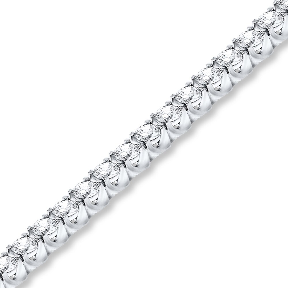 Diamond Bracelet 4 ct tw Round-cut 14K White Gold LhlRmmE3 Diamond Bracelet 4 ct tw Round-cut 14K White Gold LhlRmmE3