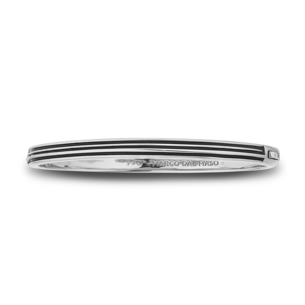 Marco Dal Maso Men\'s Acies Thin Bangle Bracelet Black Enamel Sterling Silver 7\" MDHkcw3s Marco Dal Maso Men\'s Acies Thin Bangle Bracelet Black Enamel Sterling Silver 7\" MDHkcw3s