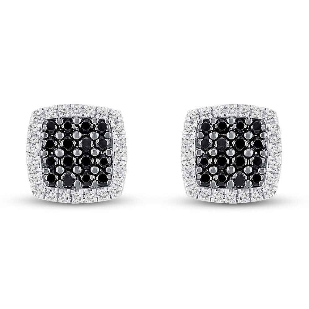 Black & White Diamond Stud Earrings 1/2 ct tw Round Sterling Silver MKYlu8n3 Black & White Diamond Stud Earrings 1/2 ct tw Round Sterling Silver MKYlu8n3