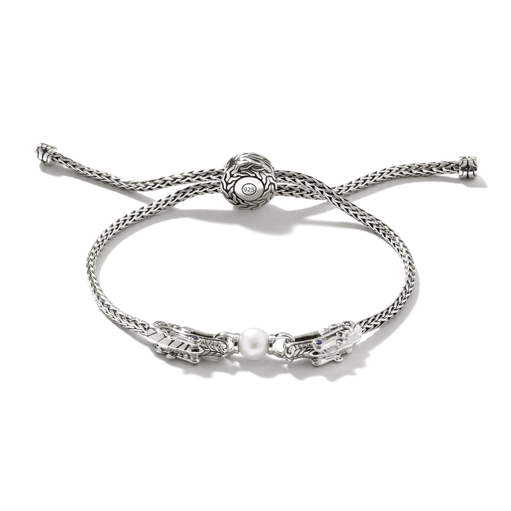 John Hardy Cultured Freshwater Pearl & natural Blue Sapphire Naga Bolo Bracelet Sterling Silver MaT7aDZL John Hardy Cultured Freshwater Pearl & natural Blue Sapphire Naga Bolo Bracelet Sterling Silver MaT7aDZL