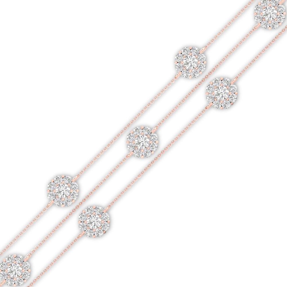 Diamond Bracelet 1 ct tw Round 10K Rose Gold MoQAAkQj Diamond Bracelet 1 ct tw Round 10K Rose Gold MoQAAkQj
