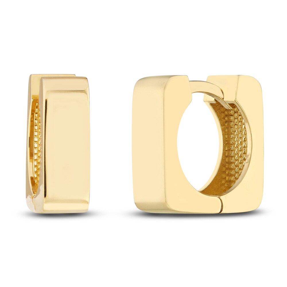 Square Huggie Earrings 14K Yellow Gold Mr1eYfR4 Square Huggie Earrings 14K Yellow Gold Mr1eYfR4
