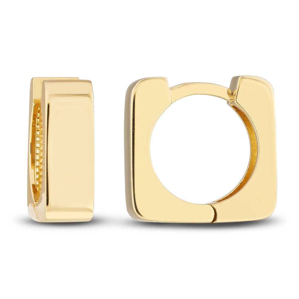 Square Huggie Earrings 14K Yellow Gold Mr1eYfR4 Square Huggie Earrings 14K Yellow Gold Mr1eYfR4